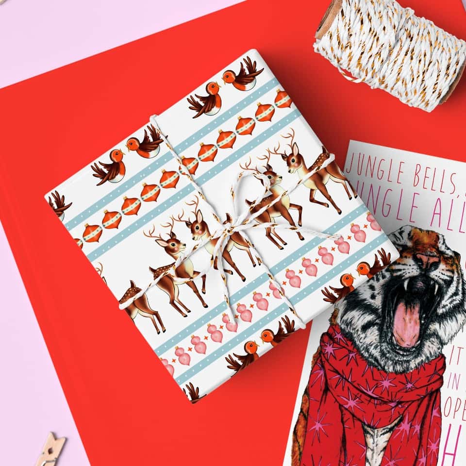 Christmas Reindeer Wrap Sheet | Wrapping Paper | Craft Paper image