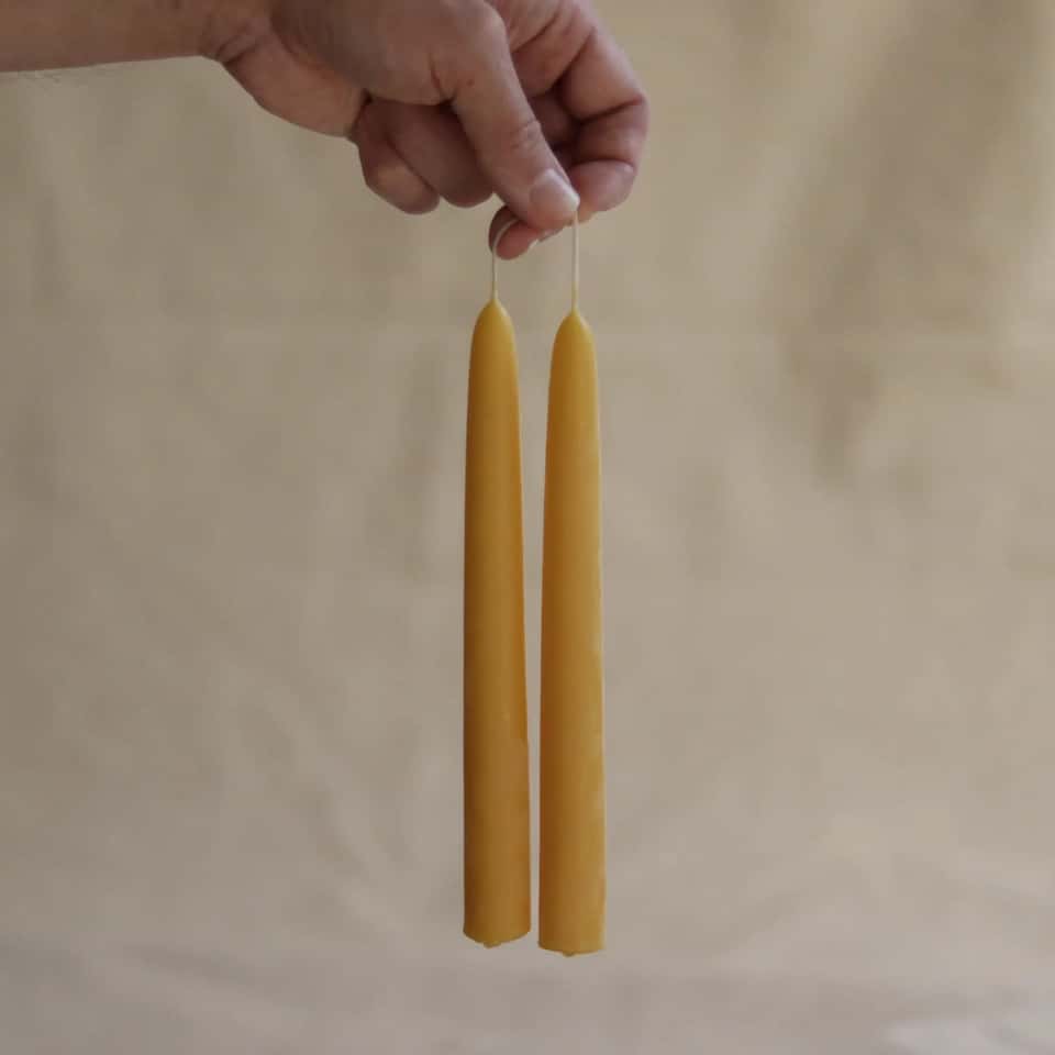 Pair of Sustainable Dinner Candle | Hand Dipped Taper Candle image