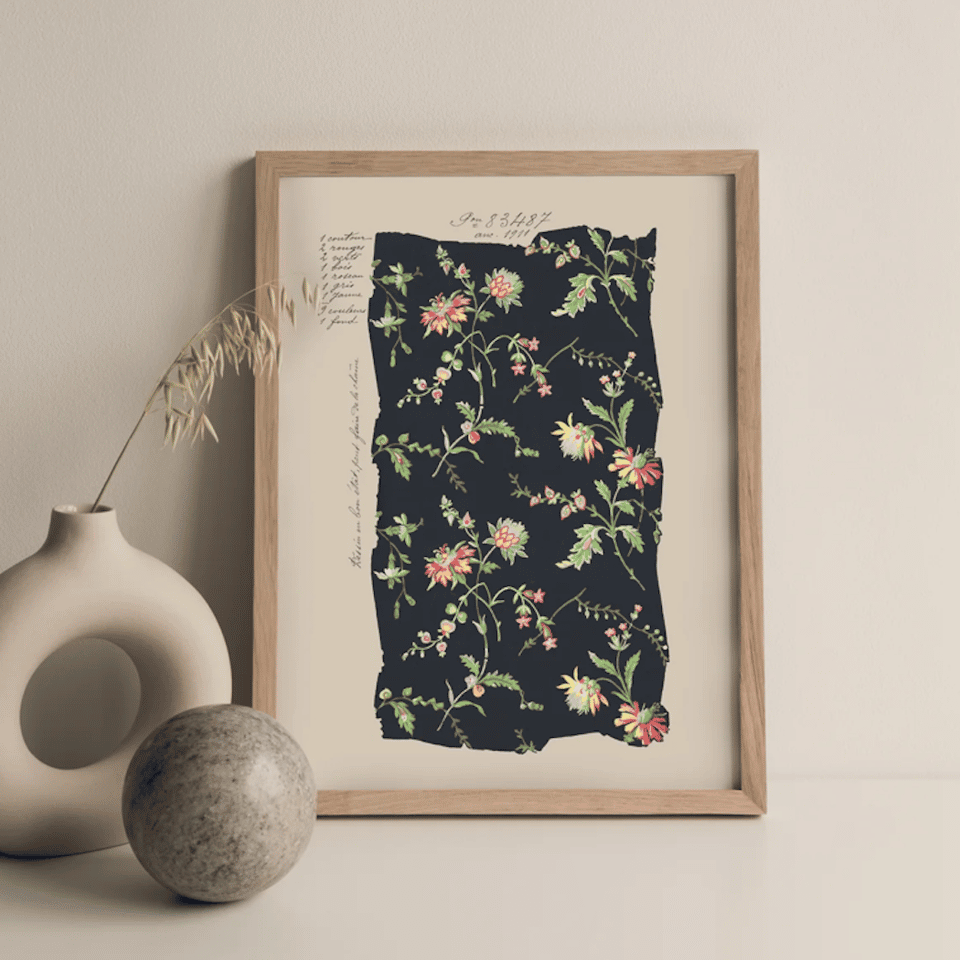 Midnight Blooms Print - A2 image
