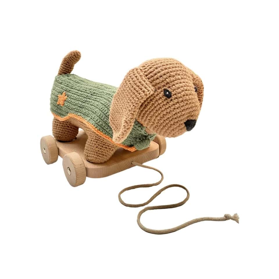 2 In 1 Pull Along Toy Dachshund Dog image