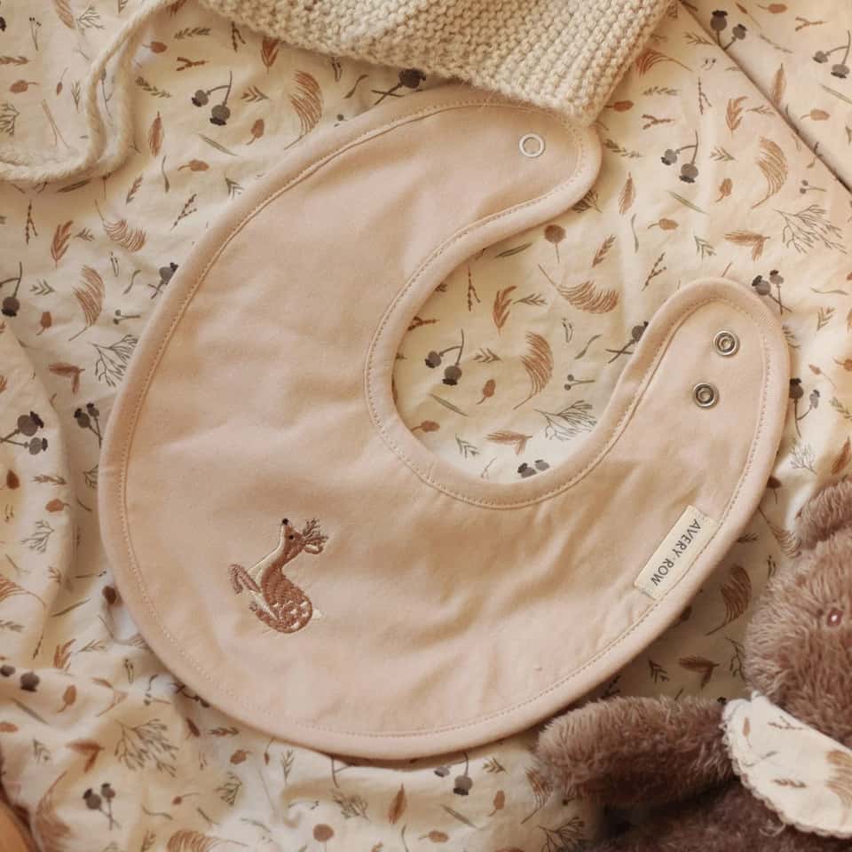 Embroidered Cotton Bib - Deer 圖片