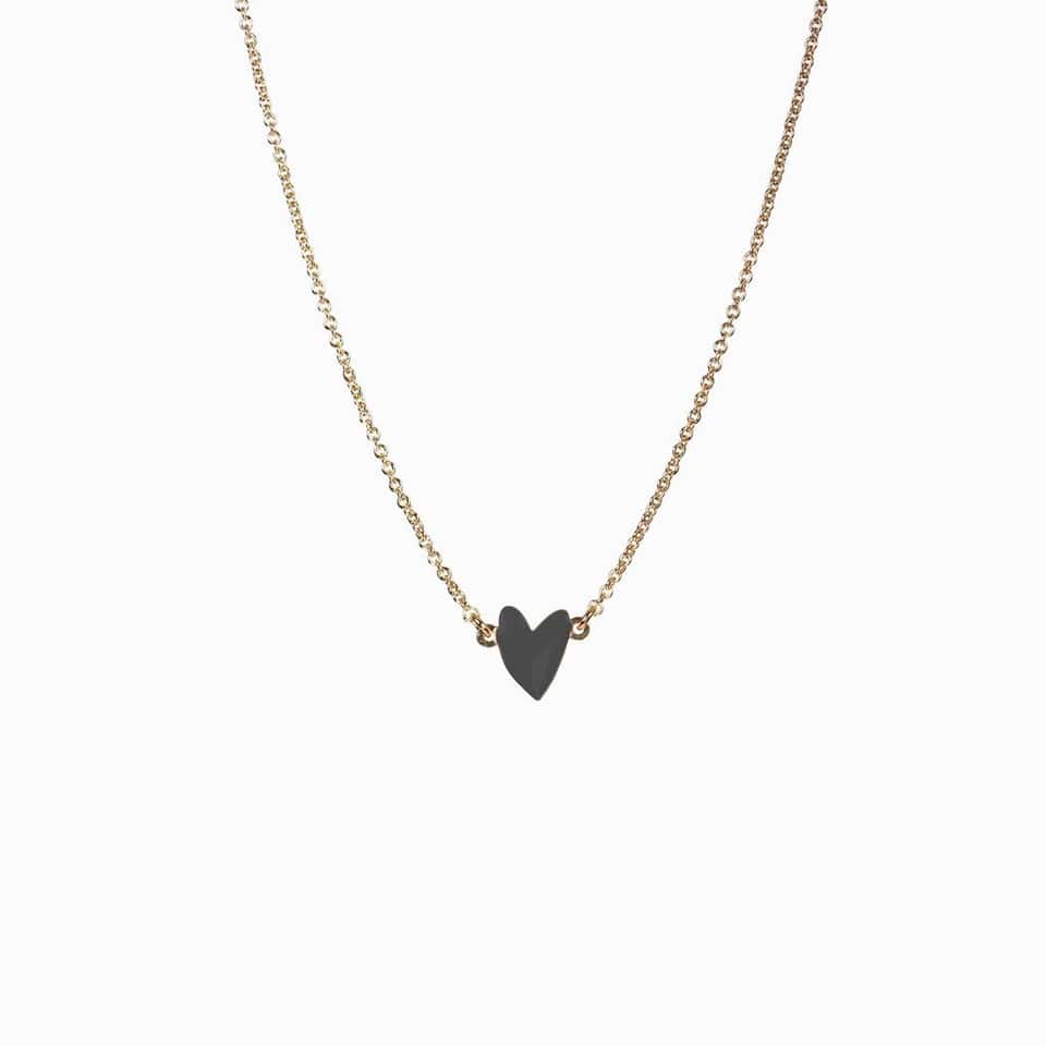 Cranberry Heart Necklace (Slate Grey) image