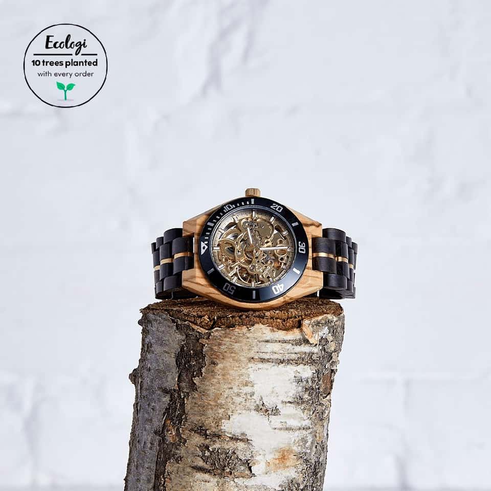 The Rosewood - Handmade Recycled Wood Watch image
