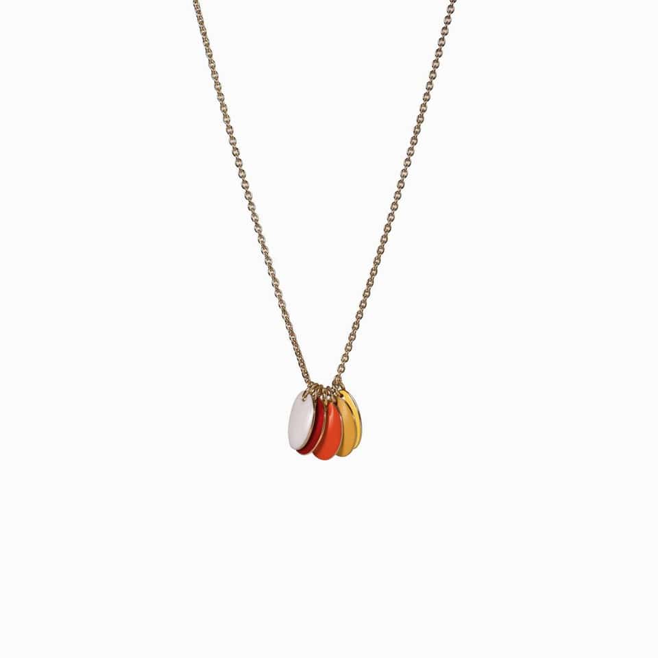 Brooklyn Multicoloured Necklace (Yellow-Brick Red) image