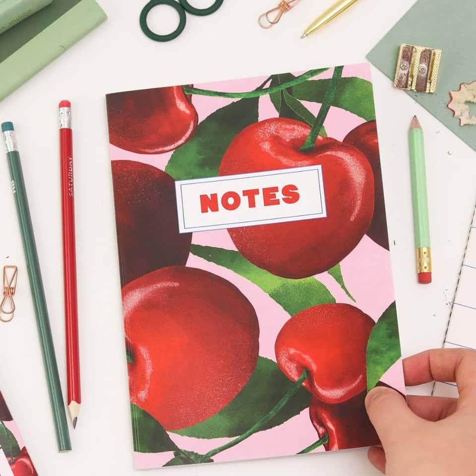 Cherry Bullet Grid Notebook | Dot Grid Pad | Eco Stationery image