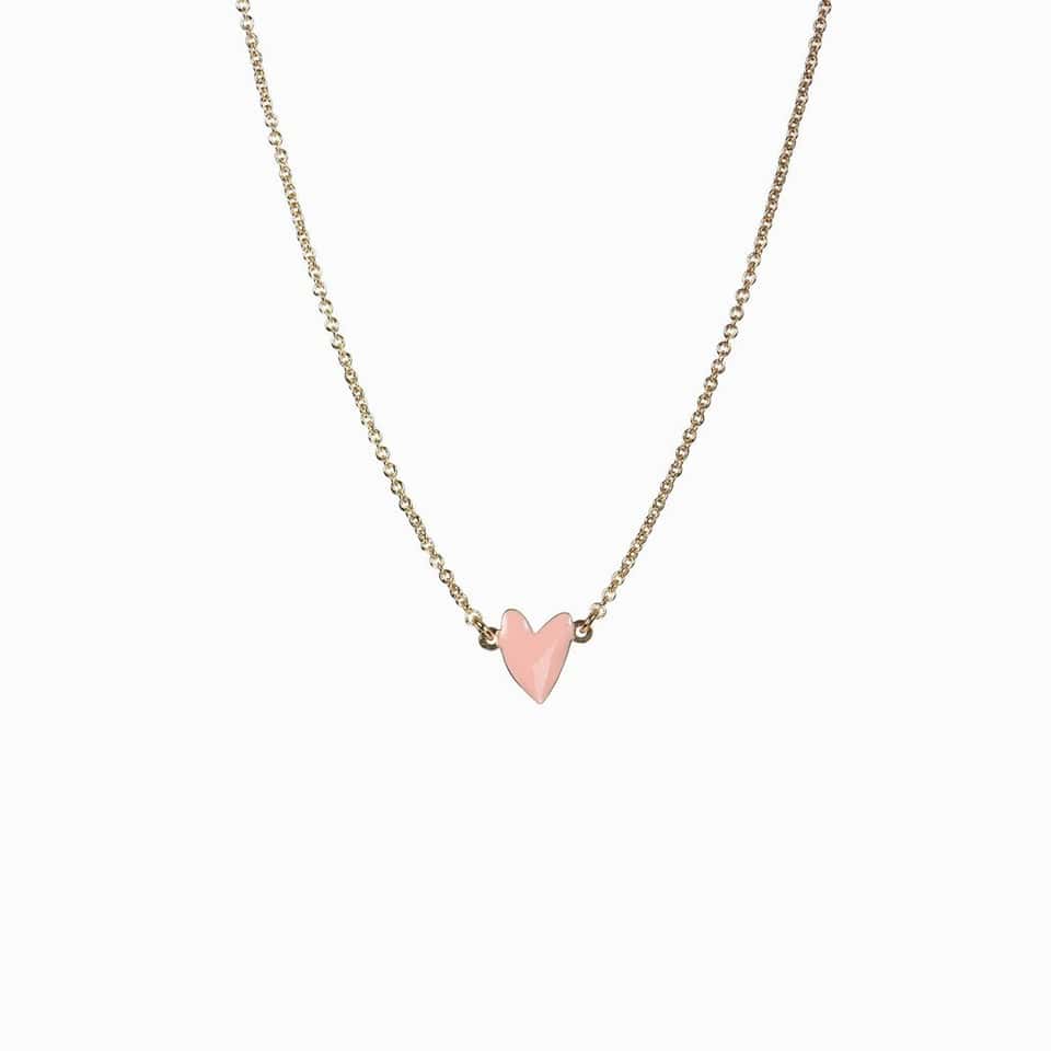 Cranberry Heart Necklace (Powder Pink) image