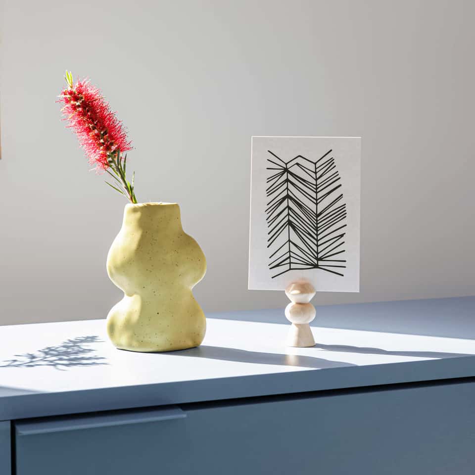 Fluxo Ceramic Vase -  Small Pistachio Green image