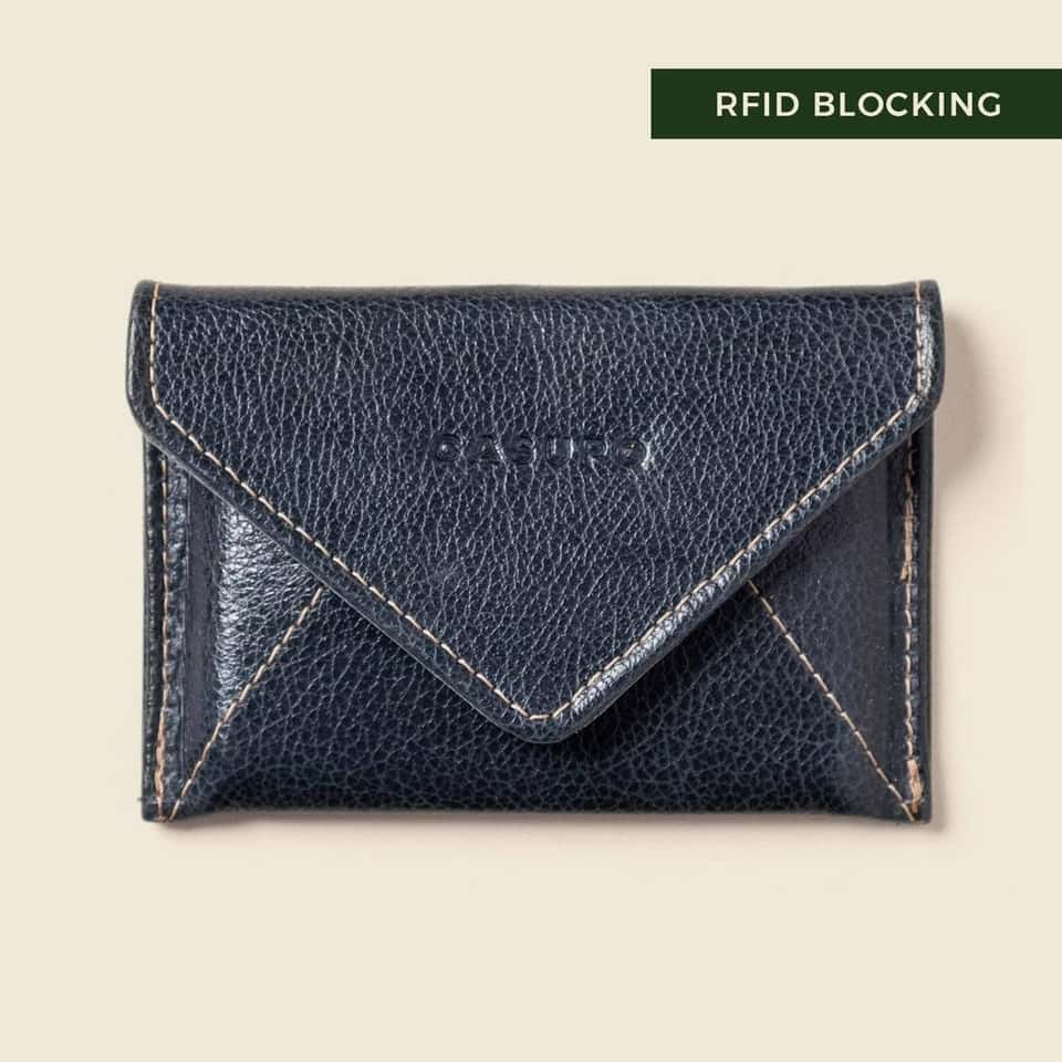 Mini Envelope Wallet With Rfid Protection - Deep Ocean Blue image