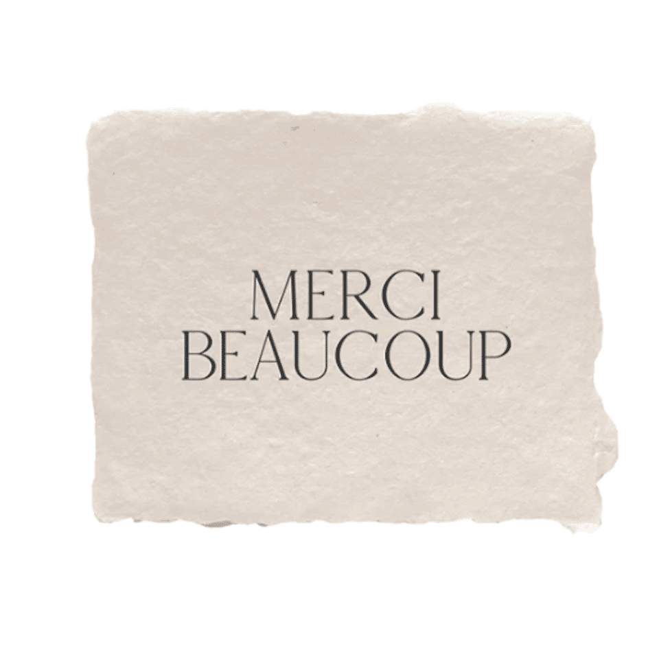 merci beaucoup note card image