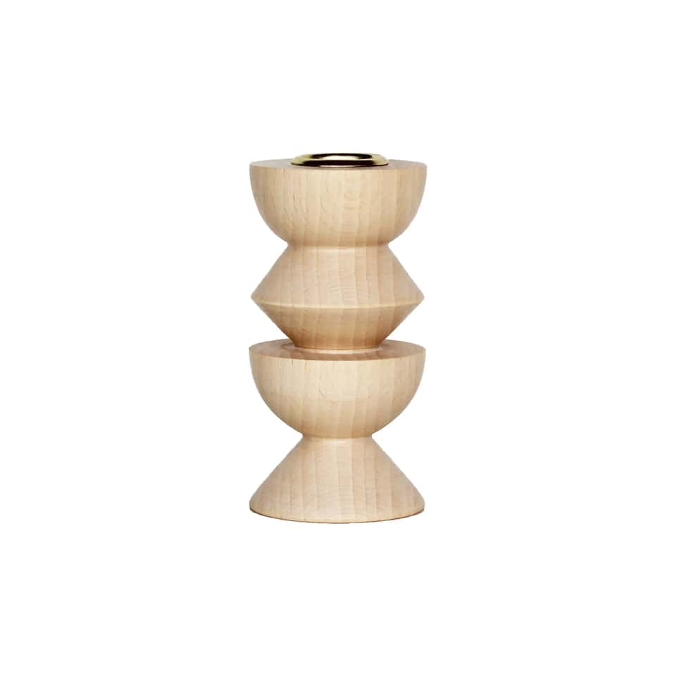 Totem Wooden Candle Holder - Medium Nº 3 圖片