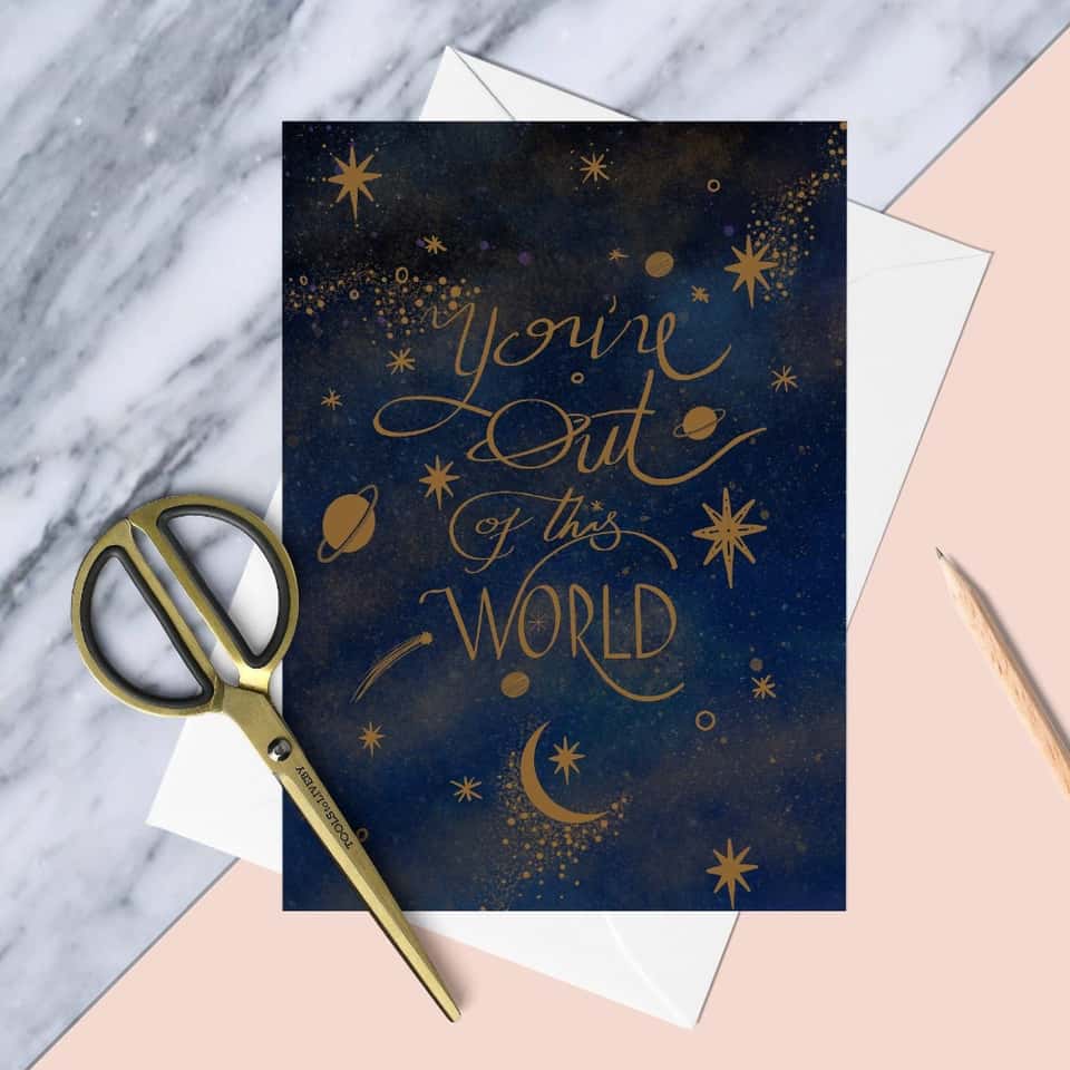 You're Out of This World Celestial Greeting Card image