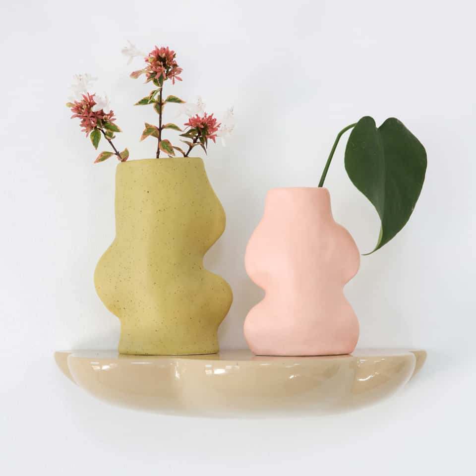 Fluxo Ceramic Vase -  Small Pink 圖片