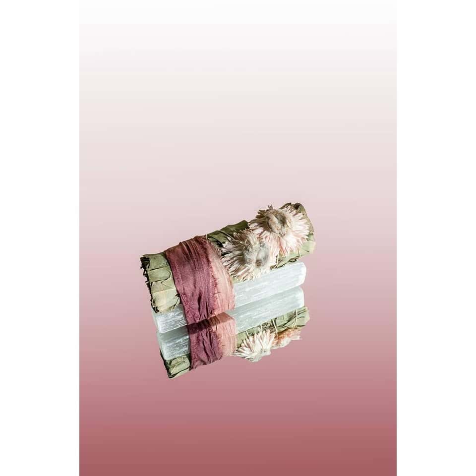 Healing Floral Sage - Eucalyptus + White Selenite (Pink) 圖片