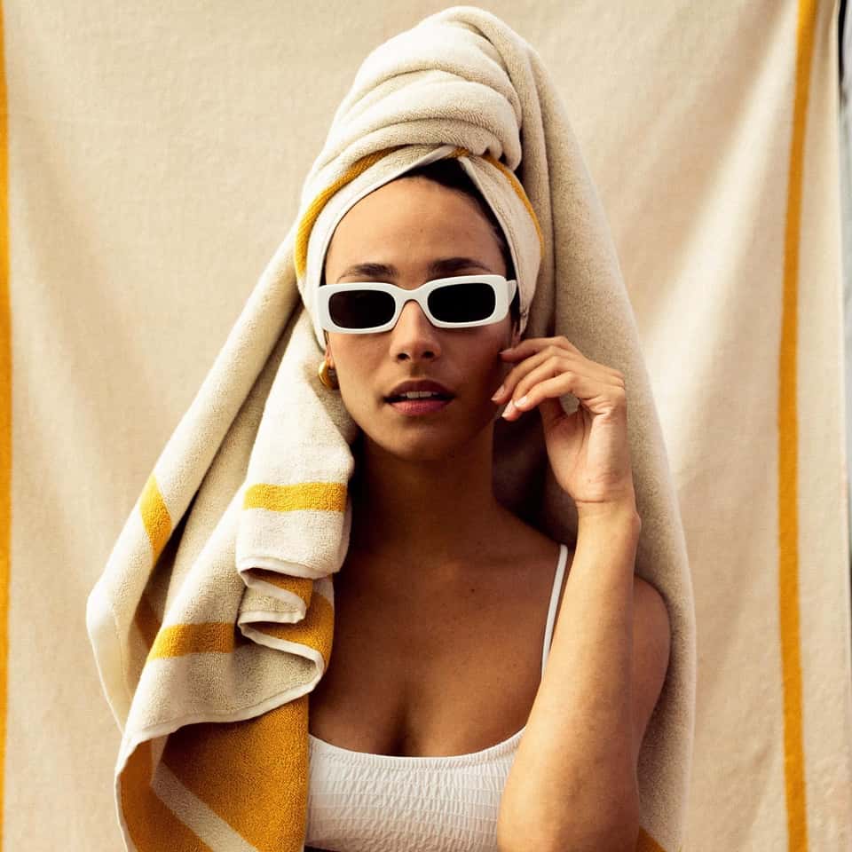 The Classic Ecru and Yellow Towel image