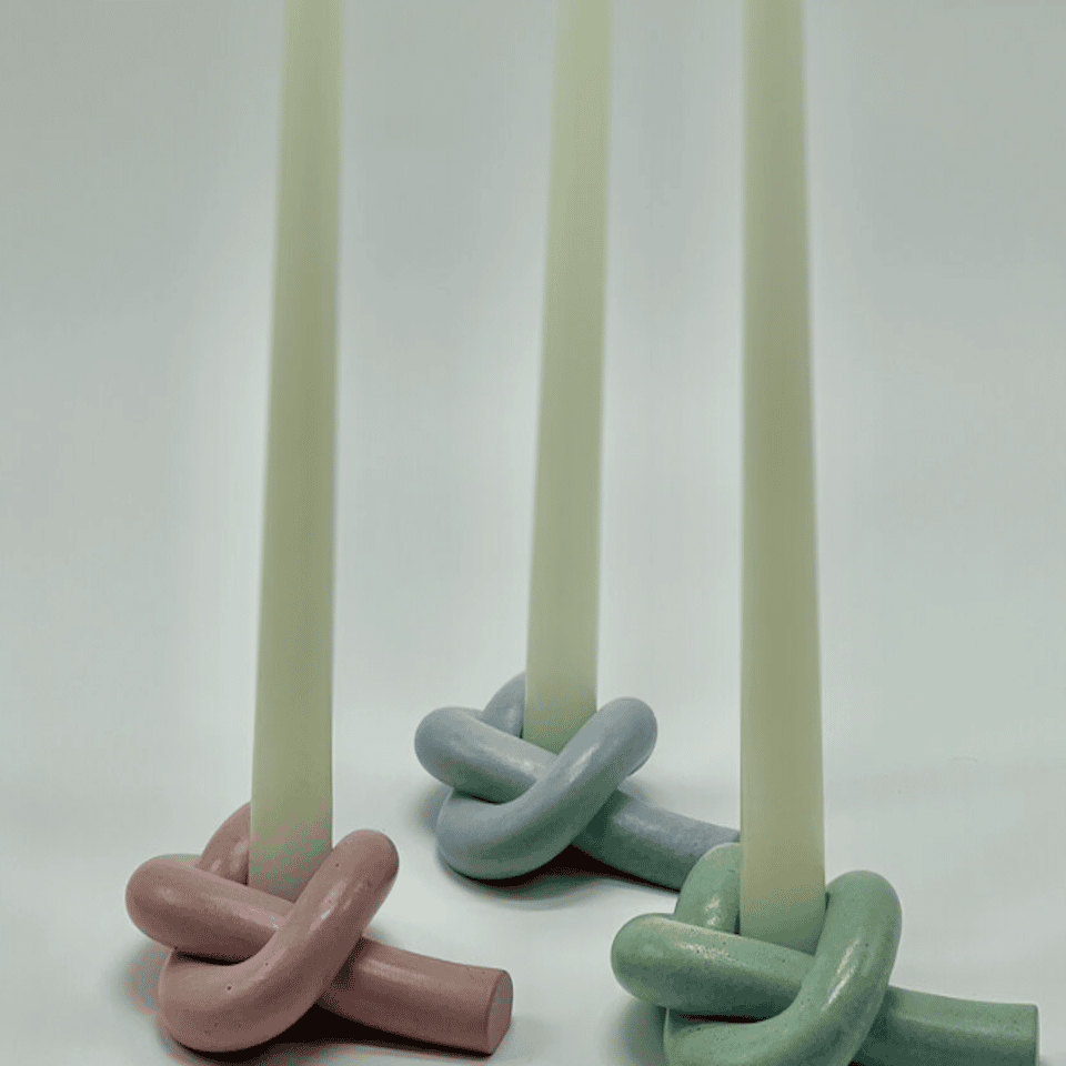 Knot Concrete Candle Holder image