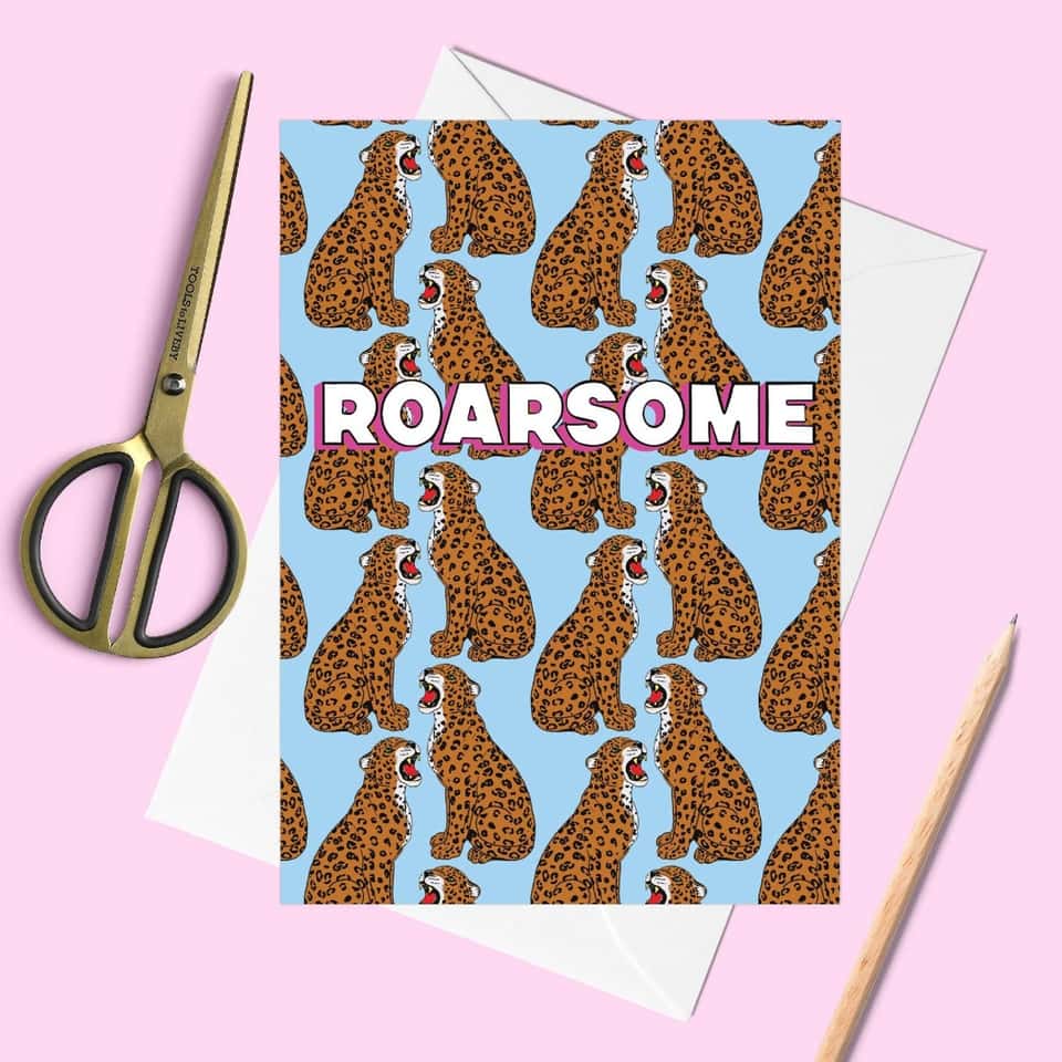 Roarsome Leopard Congratulations Card image