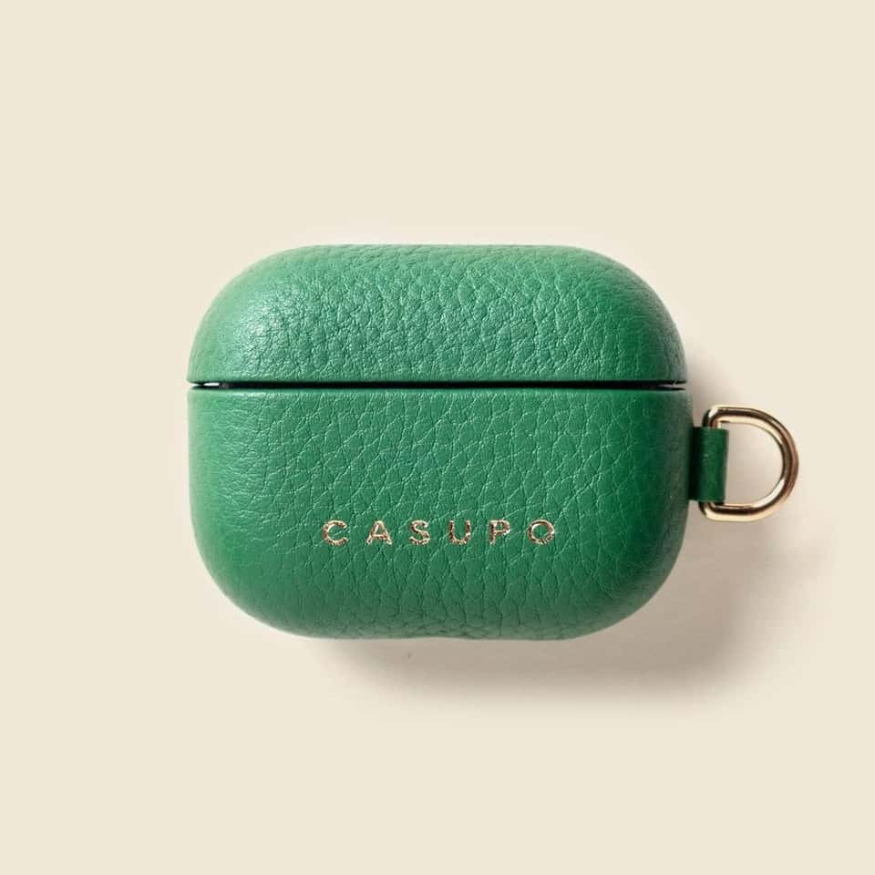 Leather Airpod Case - Green image