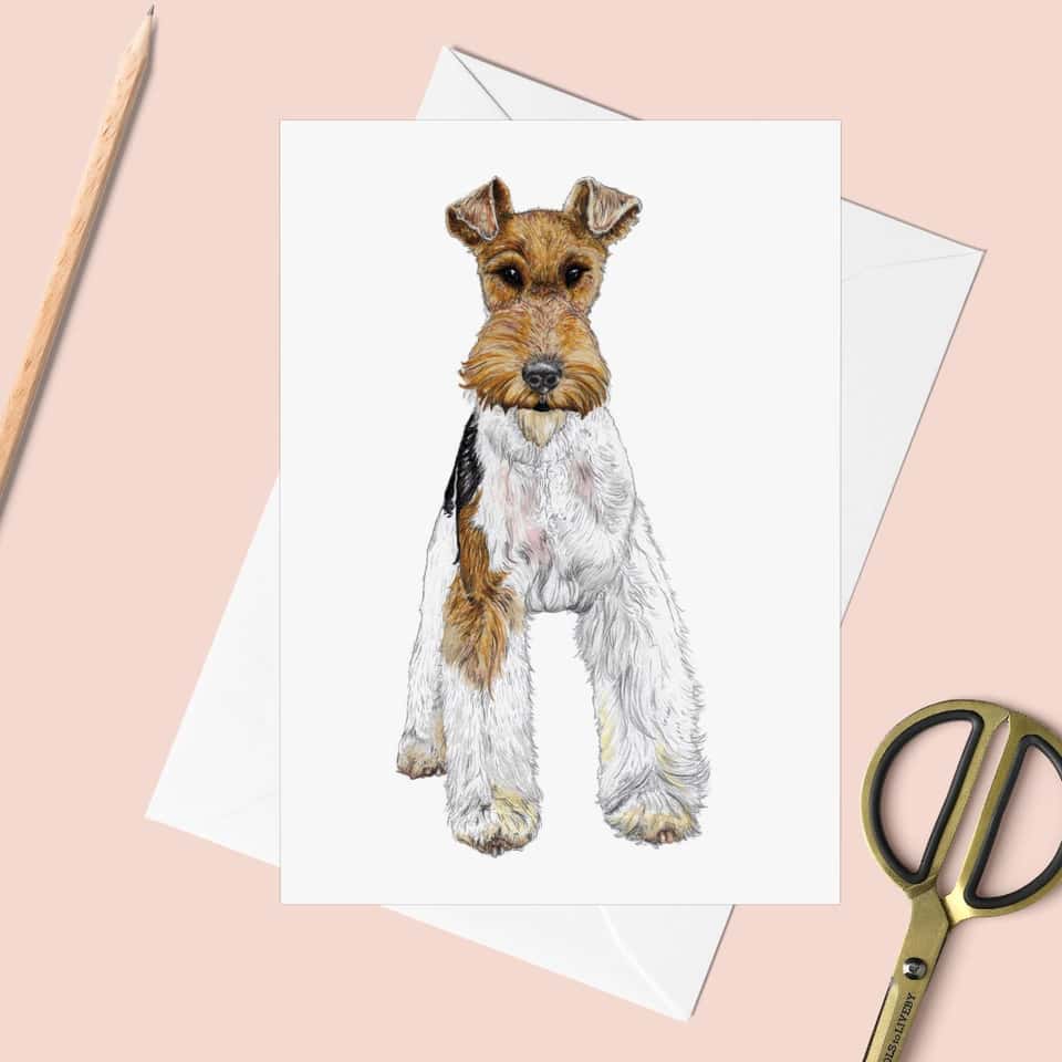 Fergus the Fox Terrier Greeting Card image