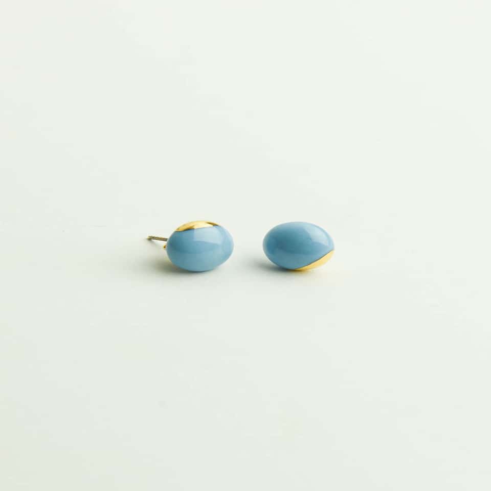 Ceramic Ball Earrings - SKY BLUE  image
