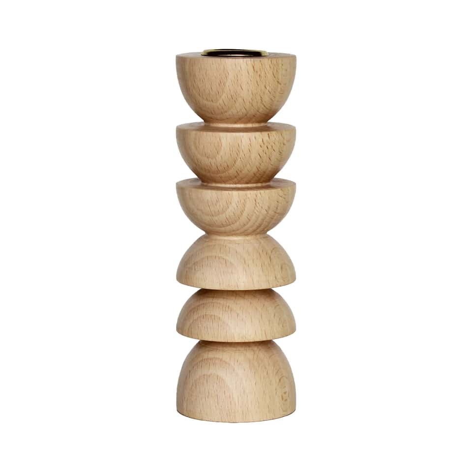 Totem Wooden Candle Holder - Tall Nº 4 image