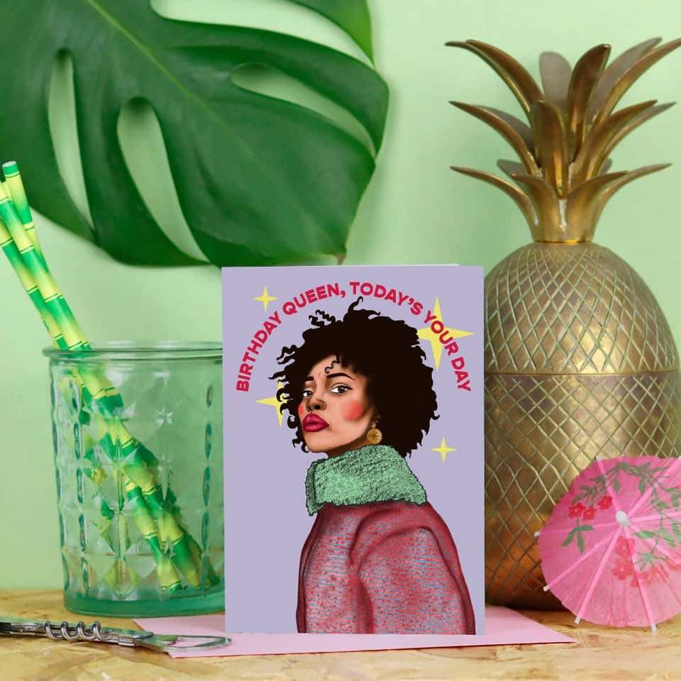 Birthday Queen Greetings Card | Diverse Card | Her Birthday image