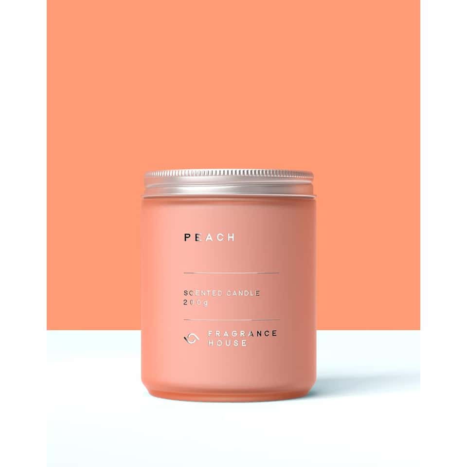 Scented Poured Candle | Peach image