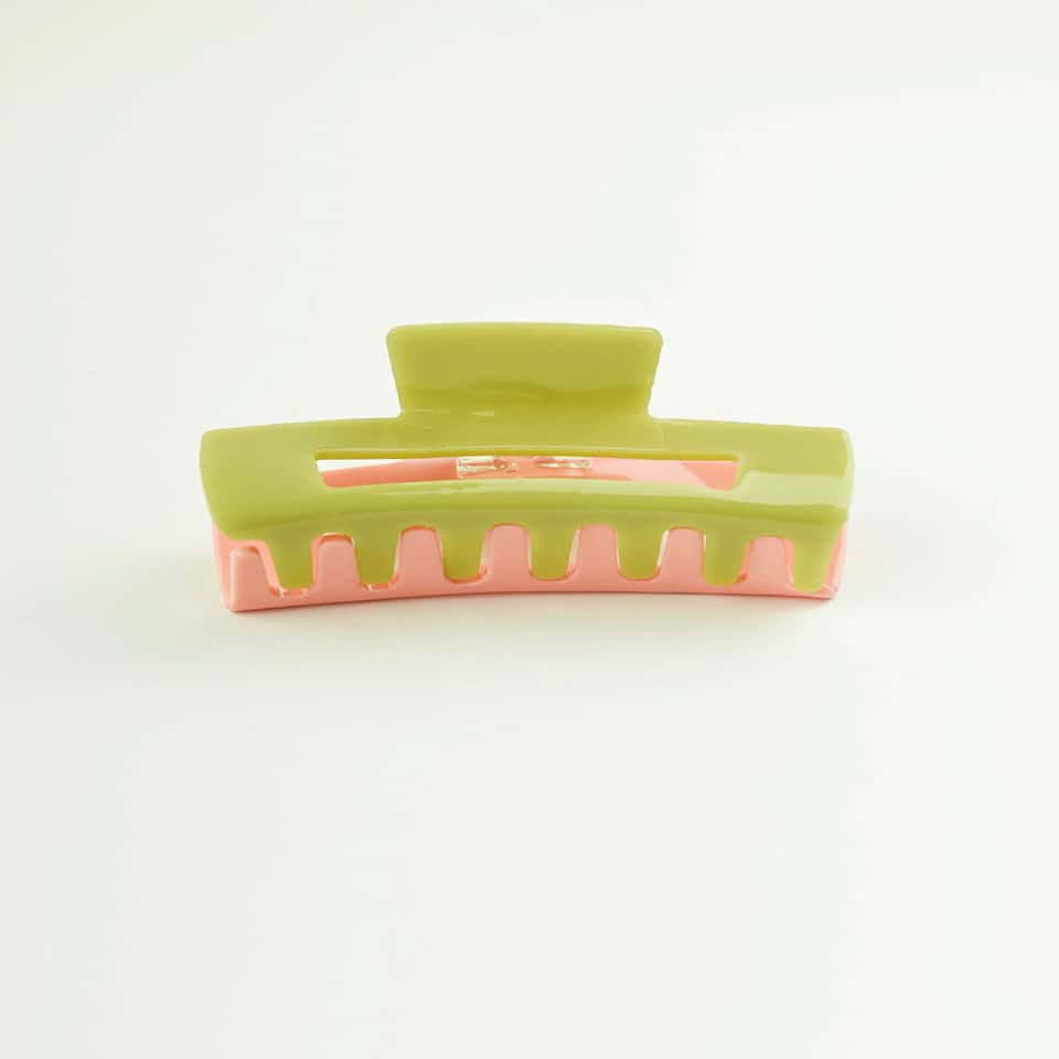 Colorblock Claw - PEACH/LIME image