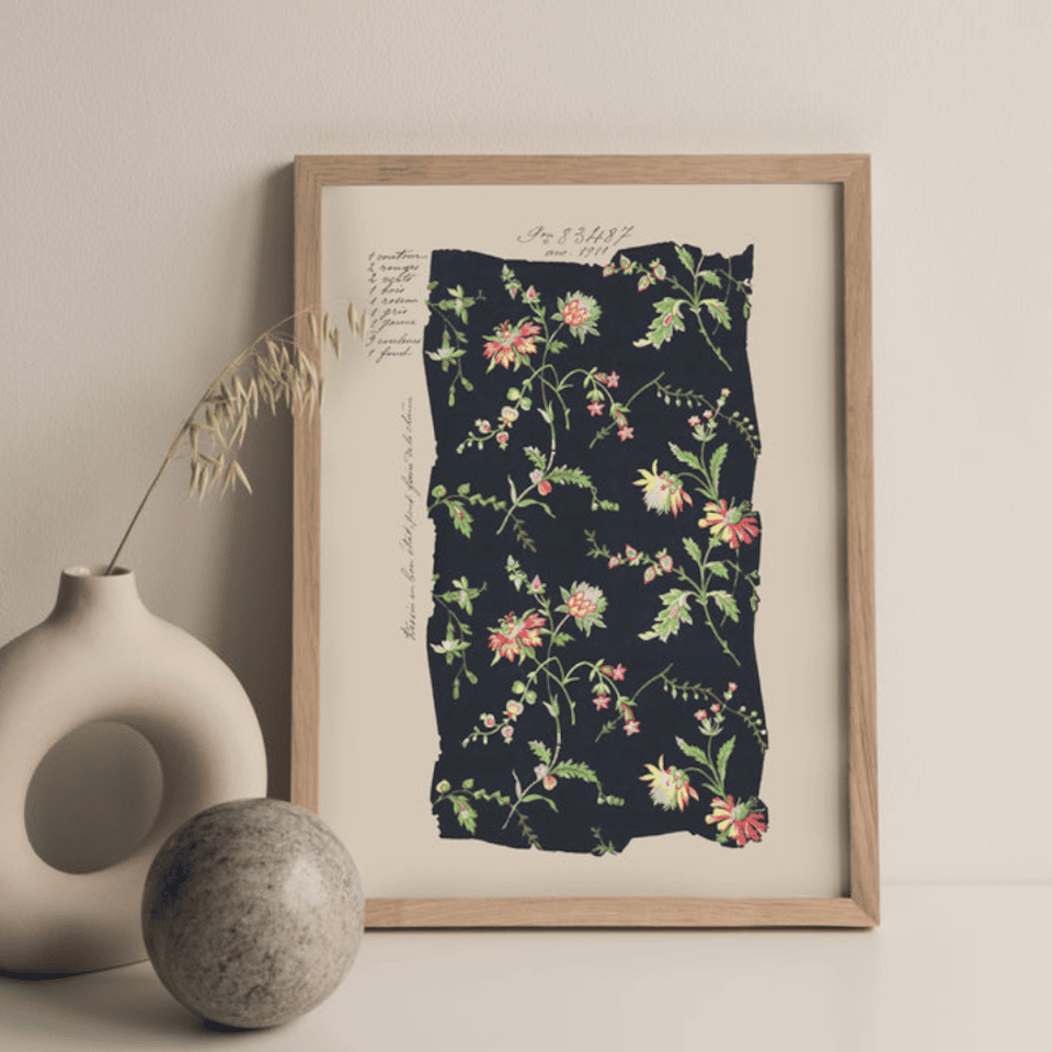Midnight Blooms Print - A3 image