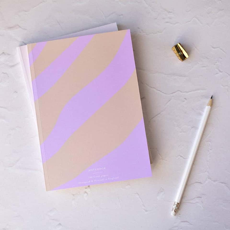 A5 Purple Waves Notebook image