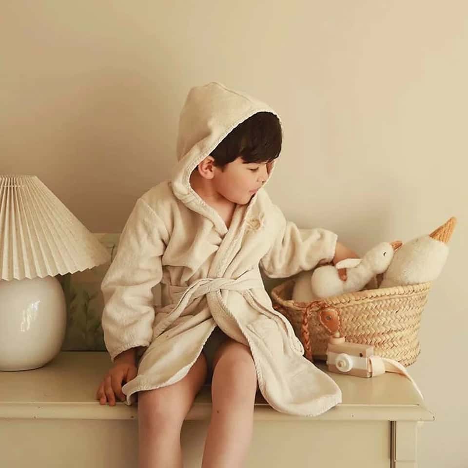 Children's Towelling Robe - Mouse 3-4Y image