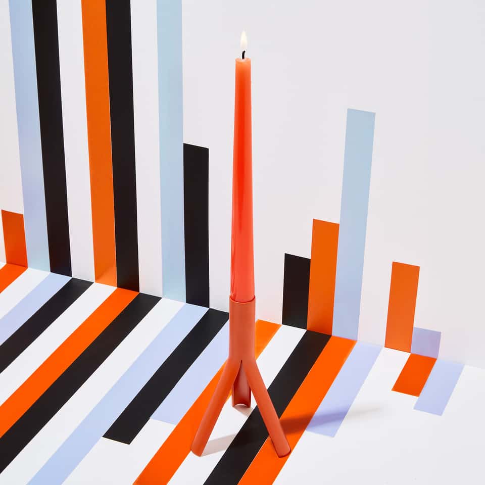 Rocket Candle Holder - Orange image