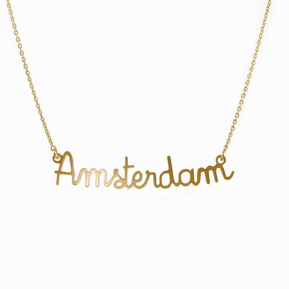 Amsterdam Word Necklace 圖片