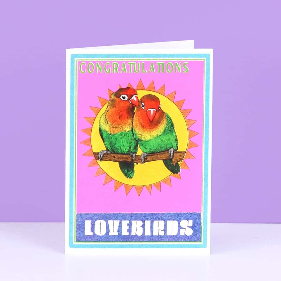 Congratulations Lovebirds  Card | Engagement | Wedding Card image