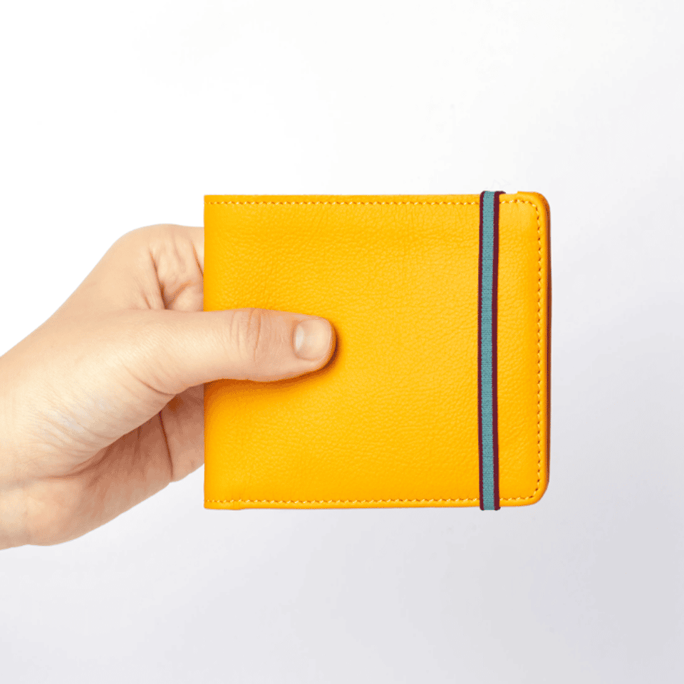 Yellow Wallet with elastic -  Gift image