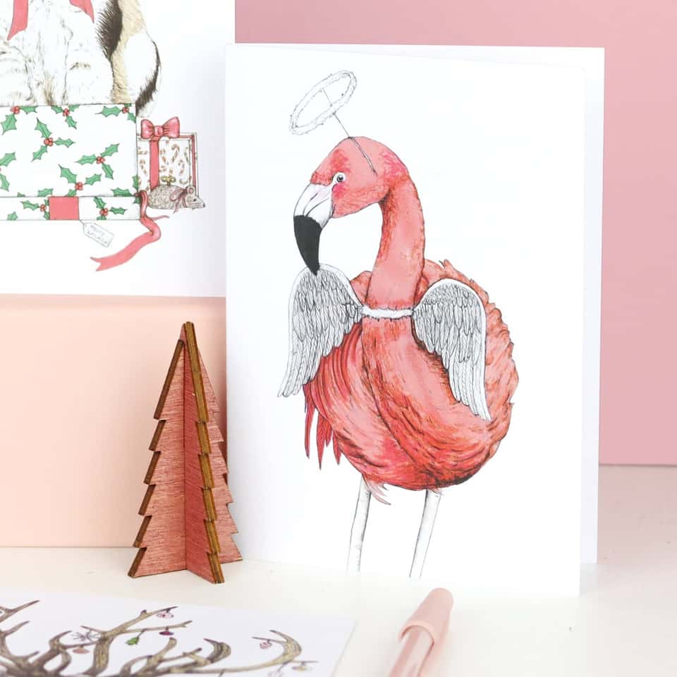Flamingo Christmas Card | Festive Fiesta | Funny Xmas Card image