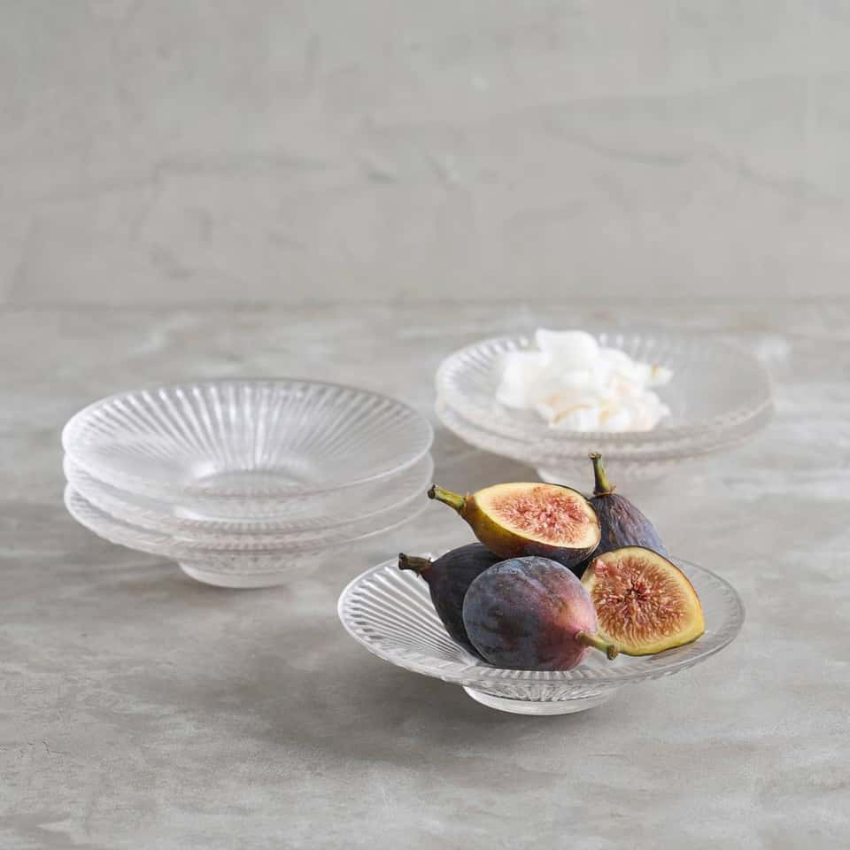 Pressed Clear Glass Small Plates - Set Of 6 image