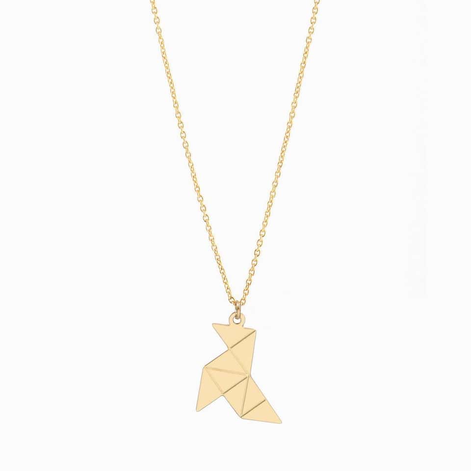 Origami Paper Chicken Necklace image