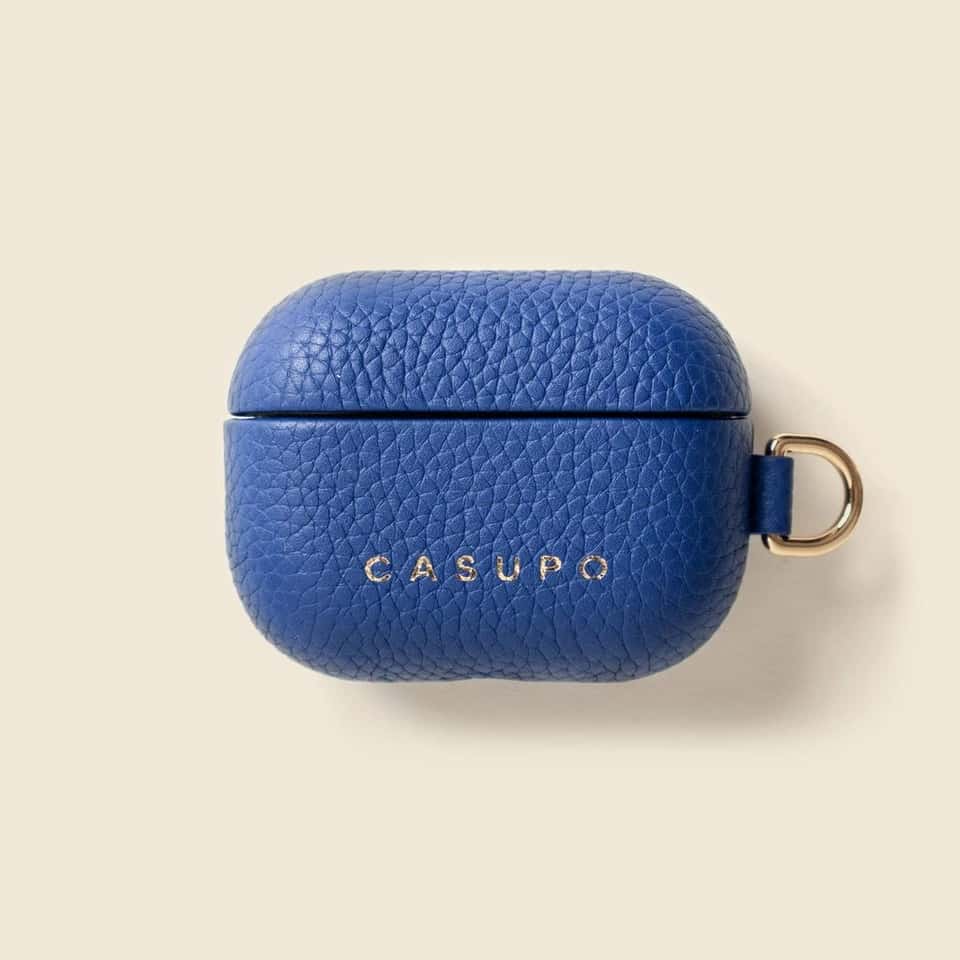 Leather Airpod Case - Cobalt image