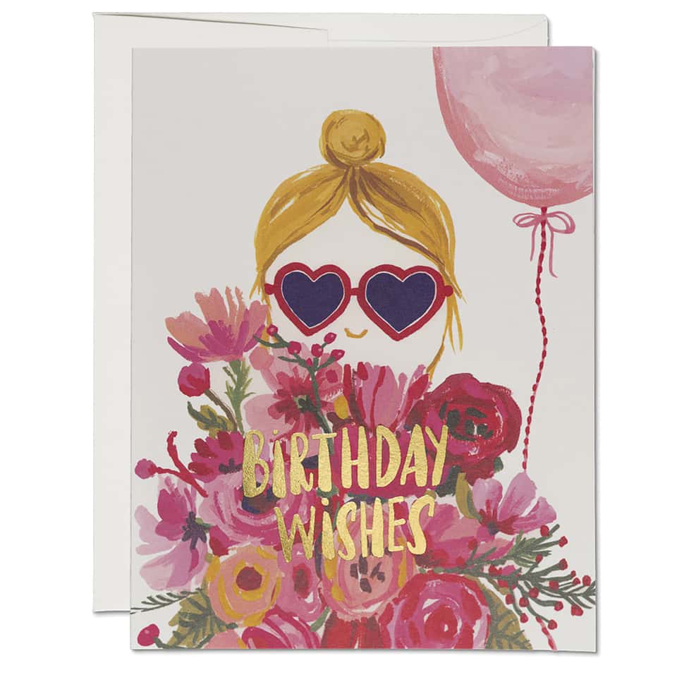 Heart Shaped Glasses Birthday Card image