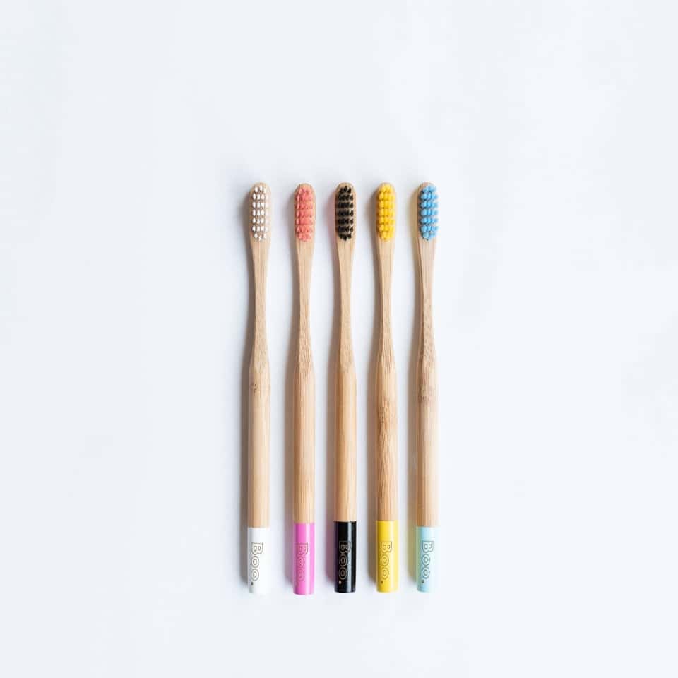 Bamboo Children's Toothbrush (4 PK) - Black image