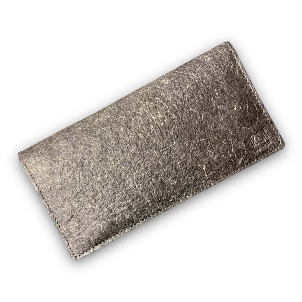 Coconut Leather Slim Wallet - Dark Grey image