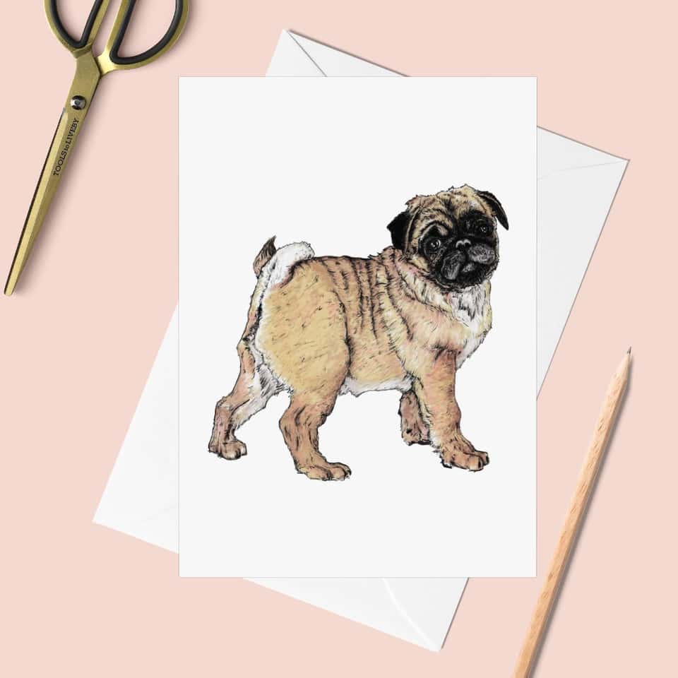 Pug Greeting Card image