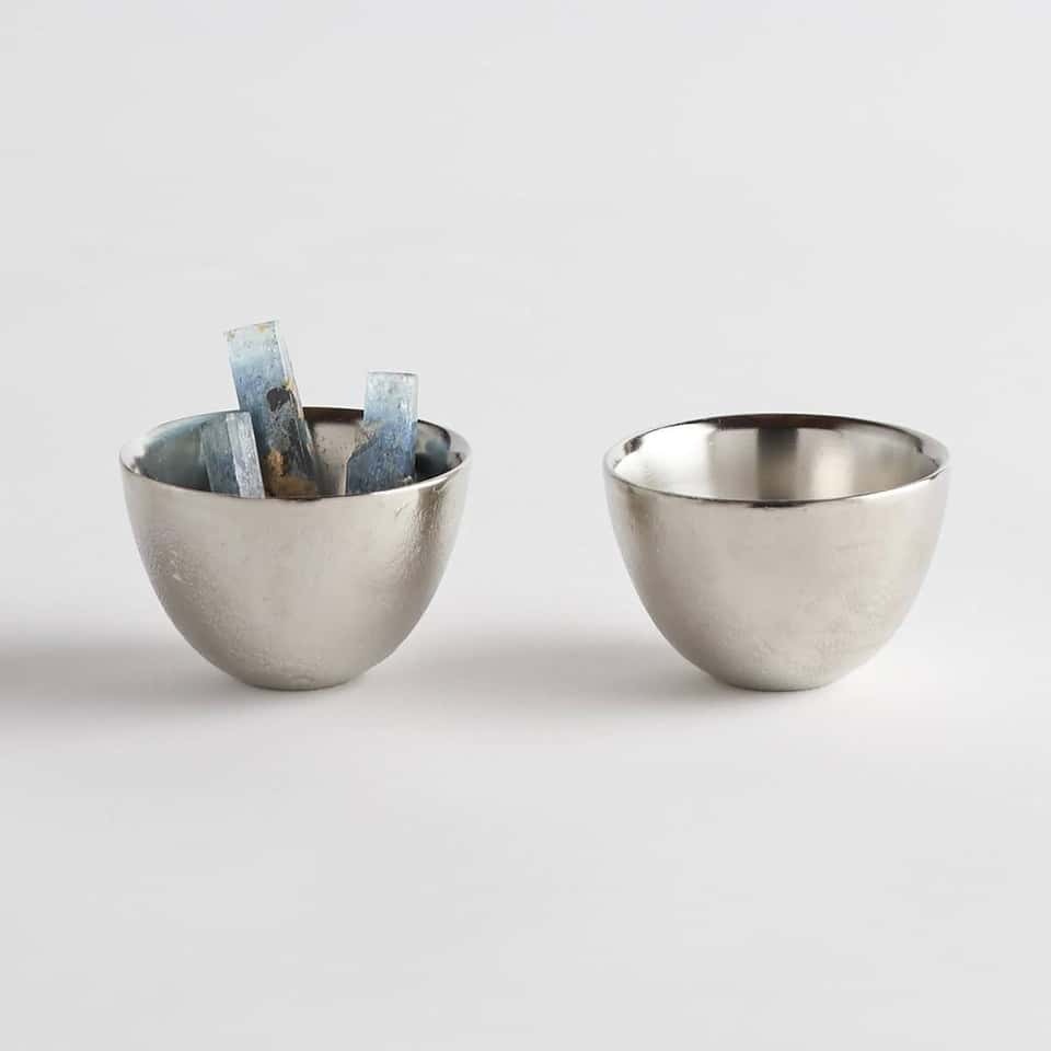 Nickel Pinch Bowls Set Of 2 image