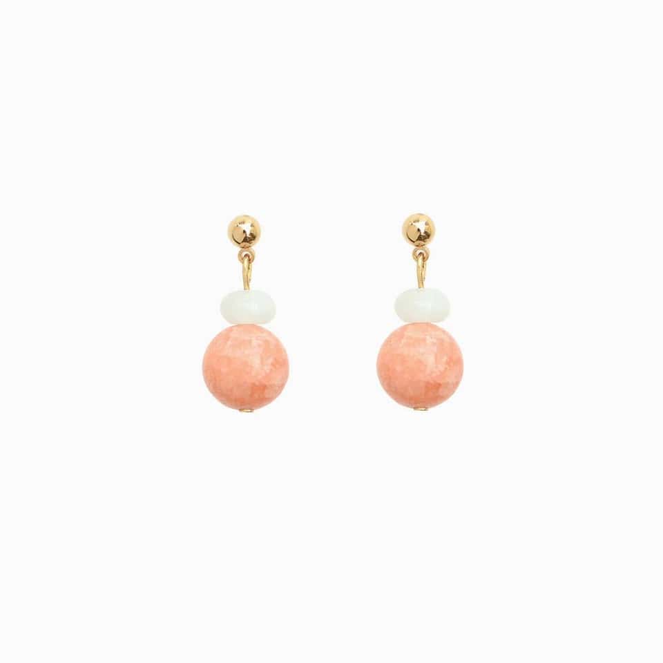Greenwich Bead Earrings (Peach) 圖片