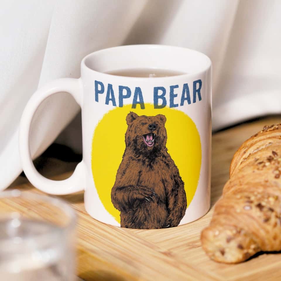 Papa Bear You're The Best Coffee Mug | Father's Day Gift image