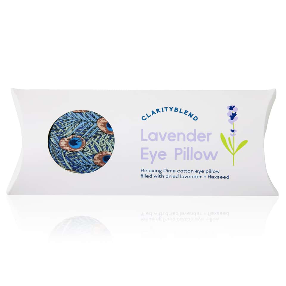 Lavender Relaxation Eye Pillow Peacock Feathers Pattern image