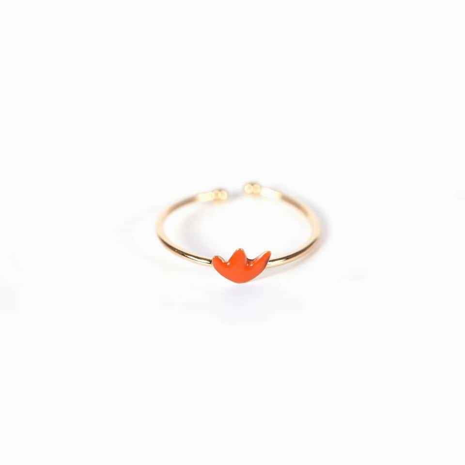 Maple Tree Leaf Ring (Orange) image