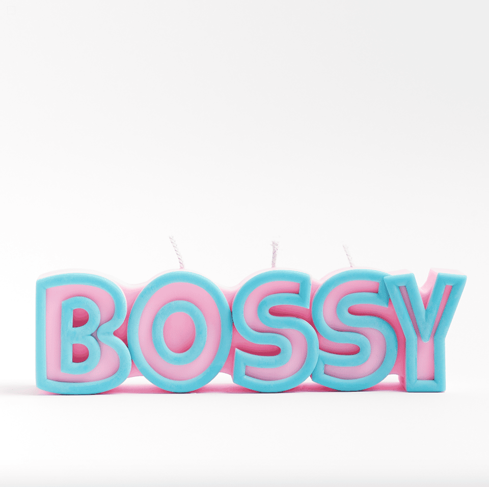 Bossy Candle - Pink & Blue image