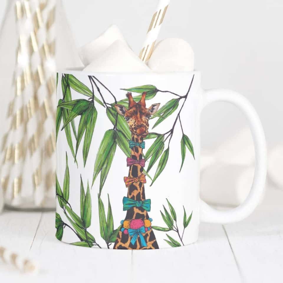 Party Giraffe Mug | Coffee Mug | Giraffe | Animal Drinkware image