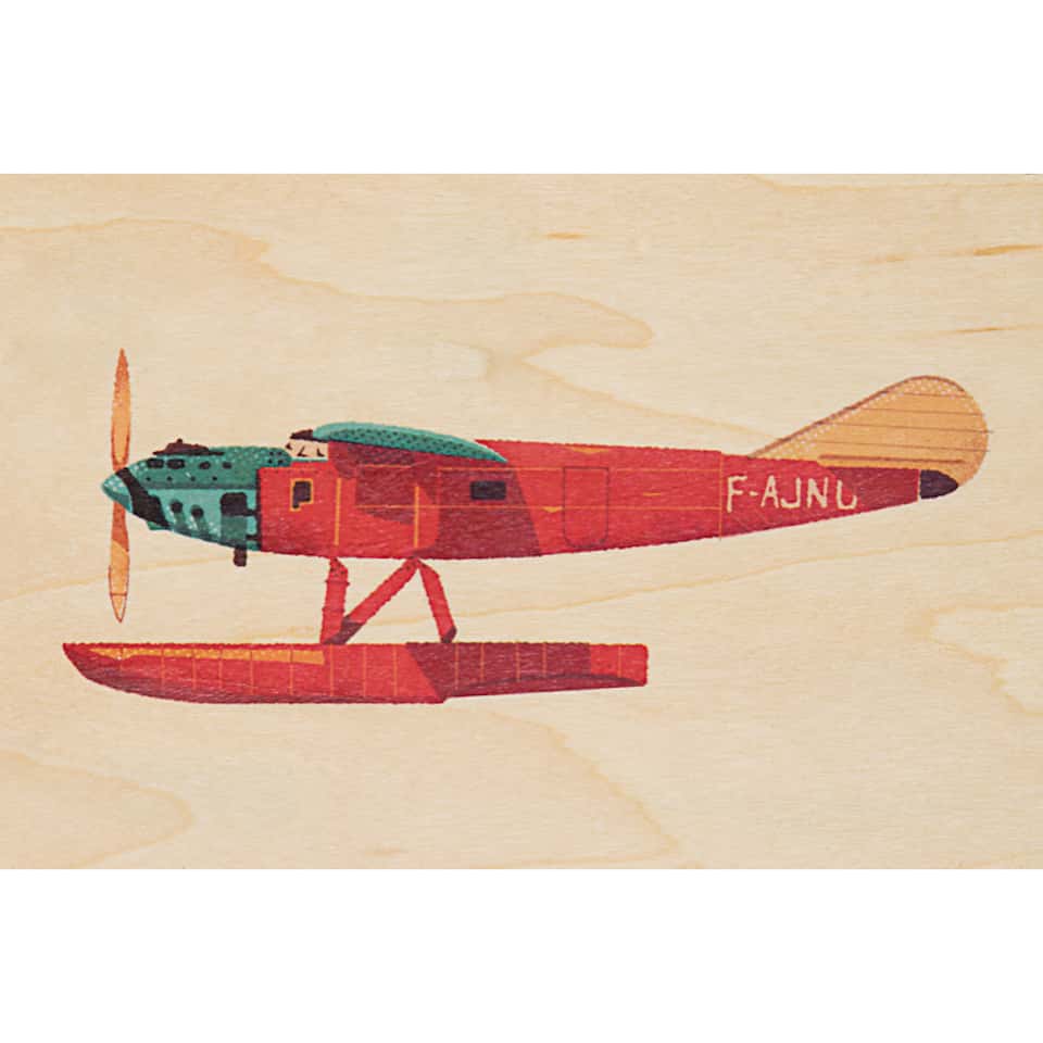 Wood Postcard Travel Plane image